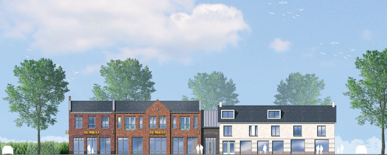 project jumbo Supermarkt + 7 appartementen te Budel Budel